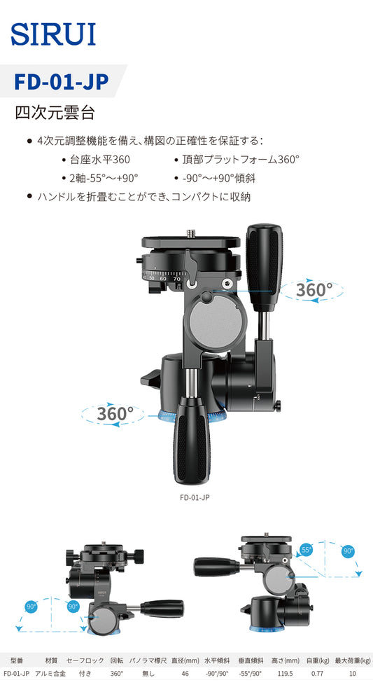 FD-01-JP 四次元雲台